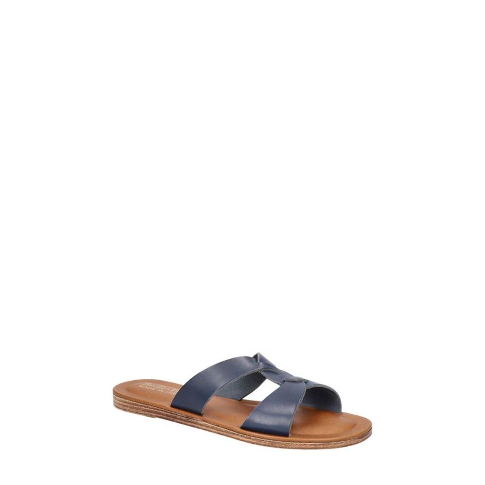 BELLA VITA Womens Navy Lightweight Dov-italy Open Wedge Slide Sandals Shoes 10 M